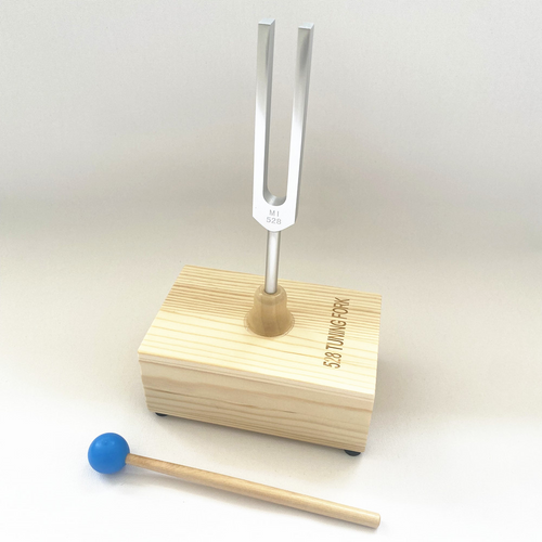 Diapasón 528 Hz MI con caja de resonancia