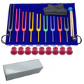 Set de 9 diapasones solfeggio con estuche